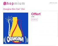 Gratuit : bouteille orangina slim can 33 cl