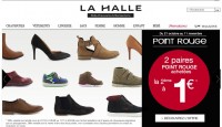 Promo Chaussures chez la halle : deuxieme paire à 1 euro
