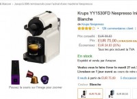 Bon plan nespresso : machine krupz inissia qui revient à 45 euros