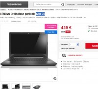 Bonne affaire ordinateur portable 15 pouces core i3 à 339 euros