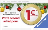 Bon plan jeux : deuxieme jeu ravensburger à 1 euro pour un achat d’ici le 19 novembre 2015