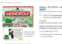 Bon plan jeu de société : Monopoly Regles Maison à 12.25 euros
