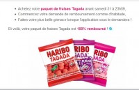 Gratuit : un paquet de fraises Tagada 100% remboursé avec shopmium jusqu’au 31octobre