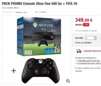 Console de jeux XBOX ONE + FIFA 16 + une deuxieme manette à moins de 350 euros