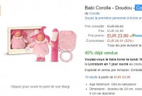 Cadeau naissance: coffret babi corolle à 24 euros ( entre 34 – 45 ailleurs)