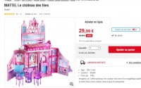 Bonne affaire jouets barbie : le chateau des fées qui revient à 22.5 euros (autour de 50 ailleurs)