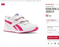 Baskets Reebok filles à 10.5 euros port inclus le 30 novembre