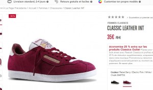 basket ville femme reebok