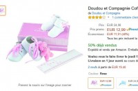 Cadeau naissance: 12.99 euros le coffret chaussures + doudou