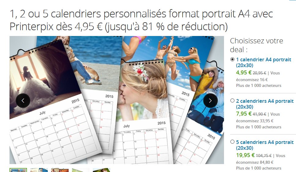calendriers photos