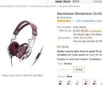 Super  casque Sennheiser Momentum On-Ear en vente flash à moins de 60 euros le 18 novembre
