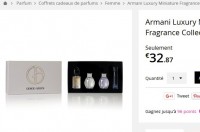 Bon plan parfum : coffret armani 4 miniatures (60ml) pour moins de 30 euros ,
