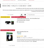 Bonne affaire console xbox one + 2 jeux à 349 euros