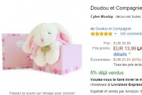 Grand doudou « peluche » lapin de 30cm doudou et compagnie à 13.99 euros (plus du double normalement)