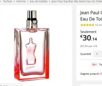 Parfum gaultier ma dame 50ml à 27 euros ..