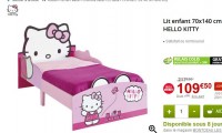 Bon plan lit Hello Kitty à 109 euros port inclus