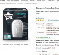 Bon plan poubelle à couches sangenic à 12.99 euros