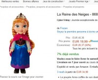 Poupée la reine des neiges Ana à moins de 20 euros (entre 35 – 40 ailleurs)
