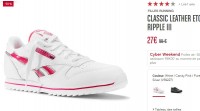 Super affaire : moins de 19 euros des baskets cuir filles Reebok ( du 34 au 38)