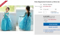 Bon plan robe reine des neiges à 8.45 euros port inclus … le 19 novembre