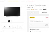 Black Friday : Tv 4K 55 pouces connectée à 999 euros (entre 1400 – 2000 ailleurs)