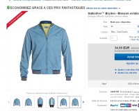 Blouson hommes quiksilver à 34.9 euros