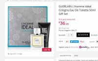 Parfum : coffret Guerlain l’homme ideal 50ml à 36.45 euros