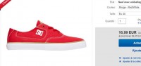 Baskets DC SHOES hommes Flash TX à moins de 17 euros port inclus