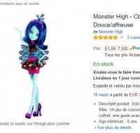 Jouet pas cher : poupée monster high à moins de 8 euros