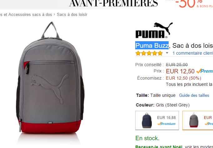 sac à dos puma