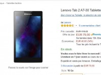 Bon prix tablette lenovo 7 pouces avec 16go d’espace de stockage en vente flash à 79 euros