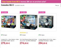 Bon plan Console Wii u : 30 euros en bons d’achats sur l’achat d’un pack wii u sur auchan.fr le 20/12