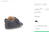 Mega affaire : chaussures bébé cuir geox à 10 euros port inclus