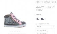 Super affaire: chaussures montantes geox petites filles à 15 ou 17.5 euros