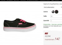 Soldes : chaussures Vans pour filles à moins de 15 euros