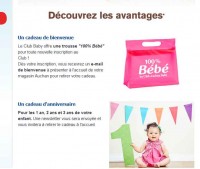Gratuit : une trousse naissance avec le club auchan