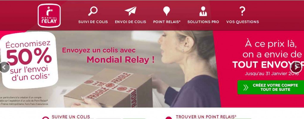 Mondial Relay : 50% de réduction