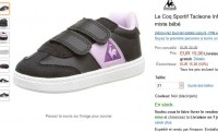 Jolies chaussures coq sportif pour petits enfants à 15 euros