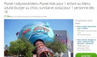 Paris : 50% de réduction au planet hollywood de Marne la Vallée