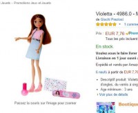 Jouet pas cher : la poupée mannequin VIoletta à moins de 8 euros