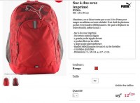 Sac à dos puma en soldes à 12.5 euros