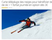 Bon plan ski : 5€ le badge skiogrande  avec 20% de remise et premier forfait à 16€