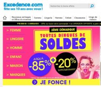 Mode : mega soldes chez excedence avec la deuxieme demarque ..