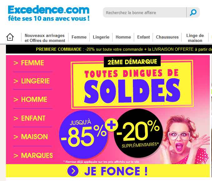 soldes excedence