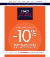 Soldes Kiabi : nouvelle démarque et 10% de réduction en plus le 17 janvier