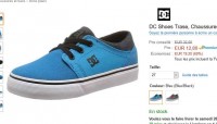Chaussures enfants dc shoes trase à 12.8 euros
