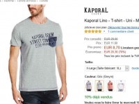 Tee shirt kaporal hommes pas cher à 8.7 euros ( voire meme moins de 7 euros)