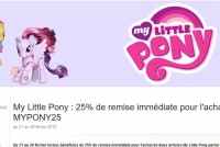 Offre jouet Little pony : 25% pour l’achat de deux jouets