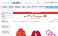 Mode enfants pas chere : 2eme et 3eme article à 1 euro chez Okaidi