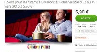 Mega affaire : place de cinema gaumont pathé gratuite